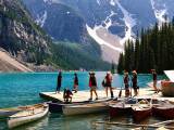 Študenti na výlete v Národnom parku Banff blízko Calgary
