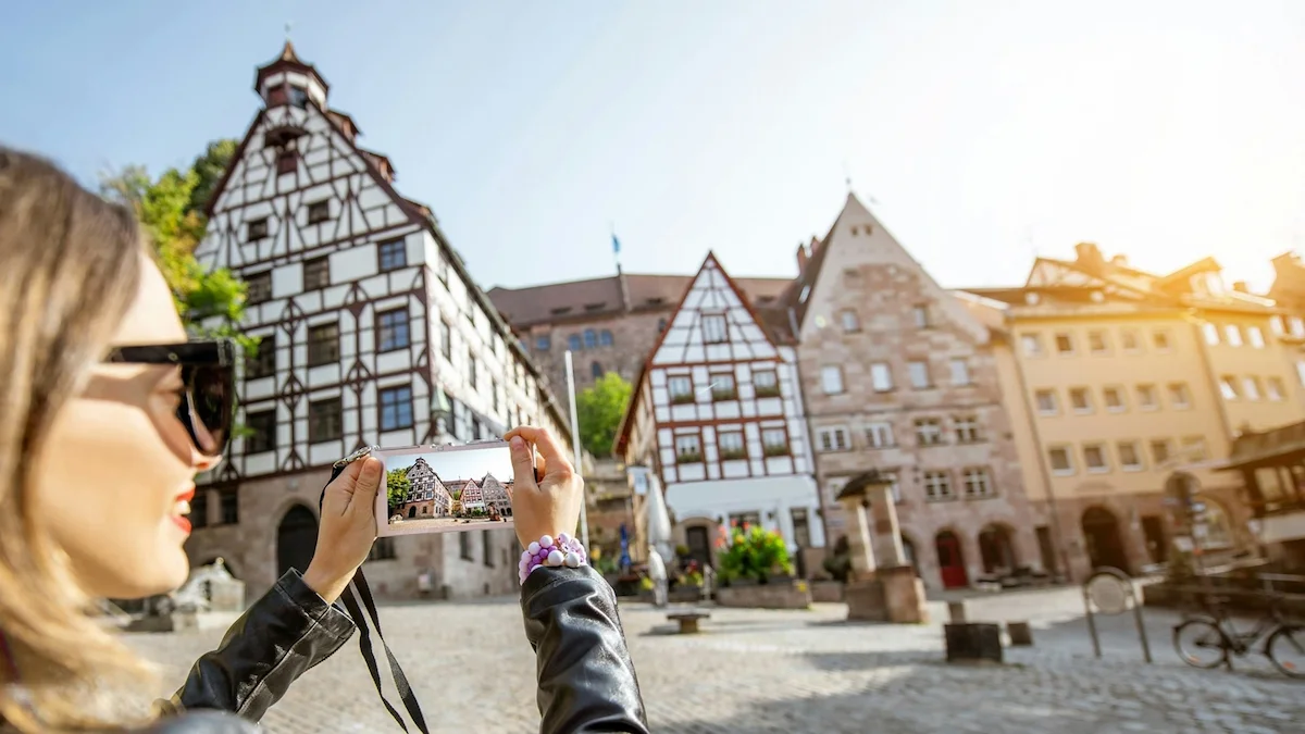 Študentka jazykového kurzu poznáva Frankfurt
